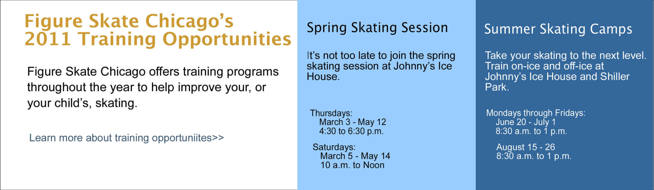 2011TrainingOpportunities Figure Skate Chicago